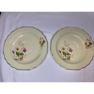 Vintage Lido WS George Canarytone Floral 6 1/4" Saucer